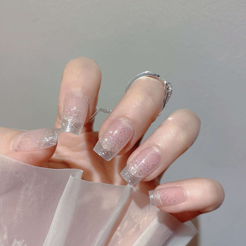 Pink Glitter Ombre — Semi-Cured Gel Nail Strips