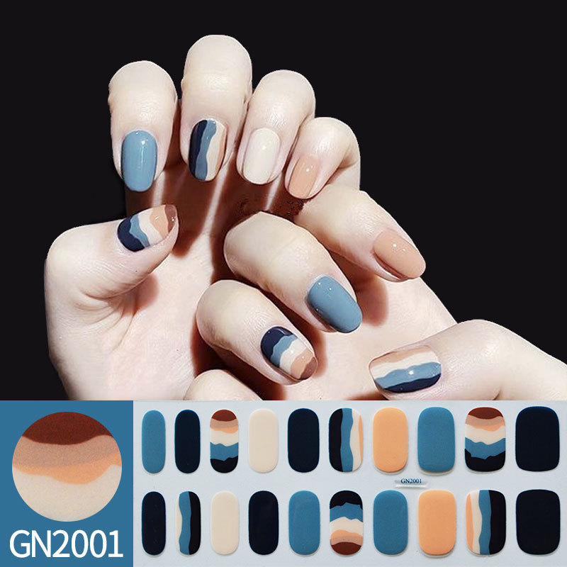 Blue Nude Wave — Semi-Cured Gel Nail Strips